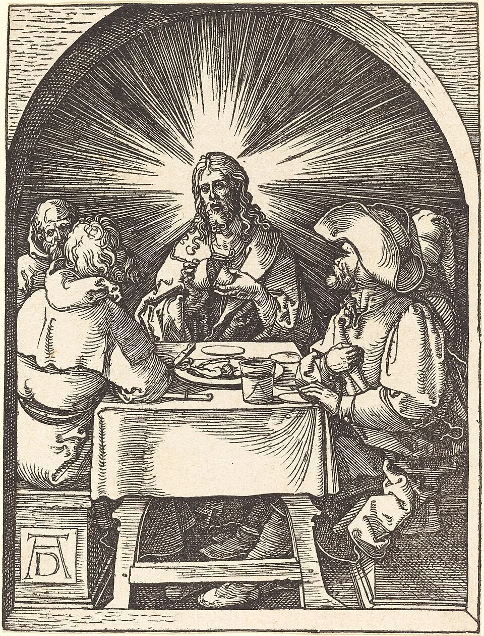 Albrecht Dürer - Christ and the Disciples at Emmaus