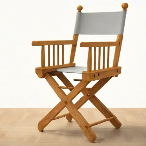 Antique Oak Director's Chair with Armrests
