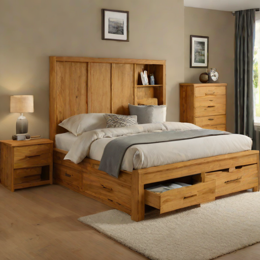 Artisan Oak Storage Bed