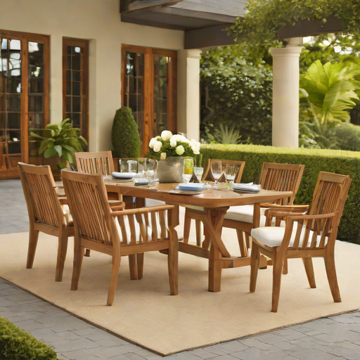 Arhaus Meridian Teak Set
