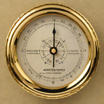 Aneroid Barometer - Brass Antique Style