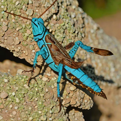 Blue-winged Grasshopper (Oedipoda caerulescens)