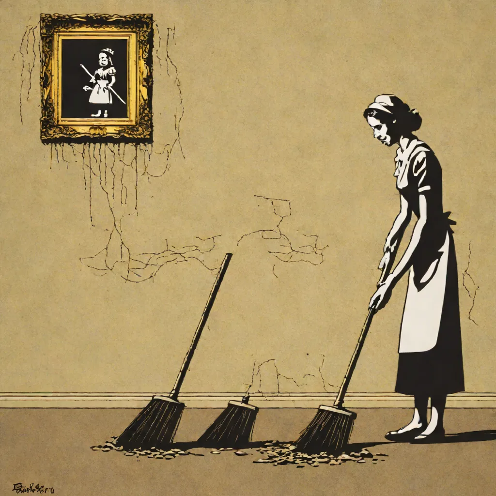 Banksy - Sweeping It Under the Carpet (2006)