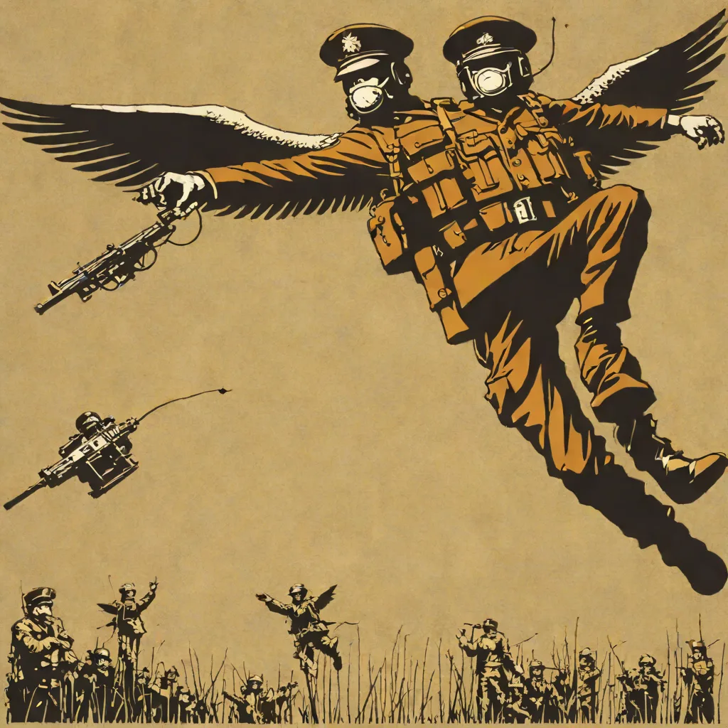 Banksy - Flying Copper (2003)