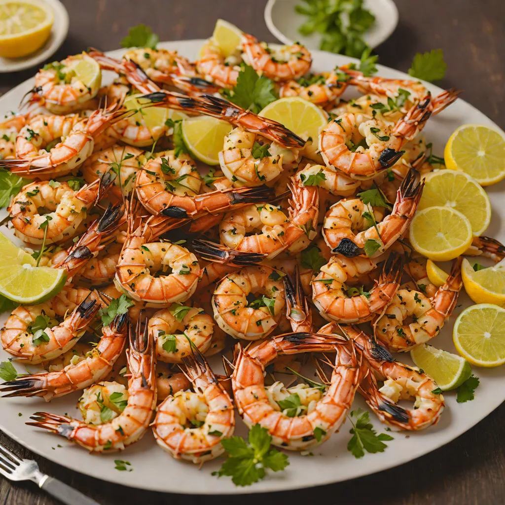 BBQ Grilled Prawns