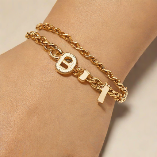 BaubleBar Initial Bracelet