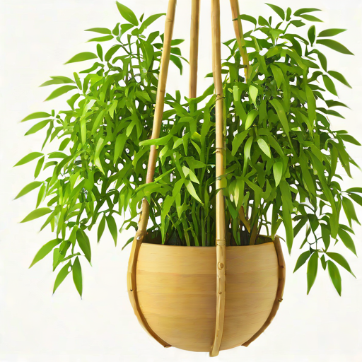 Bamboo Hanging Planter