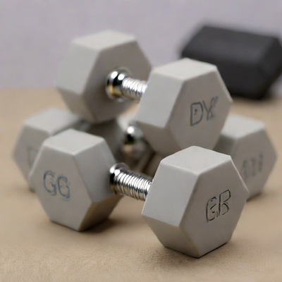 BalanceFrom Go Dye Hex Rubber Dumbbell Set