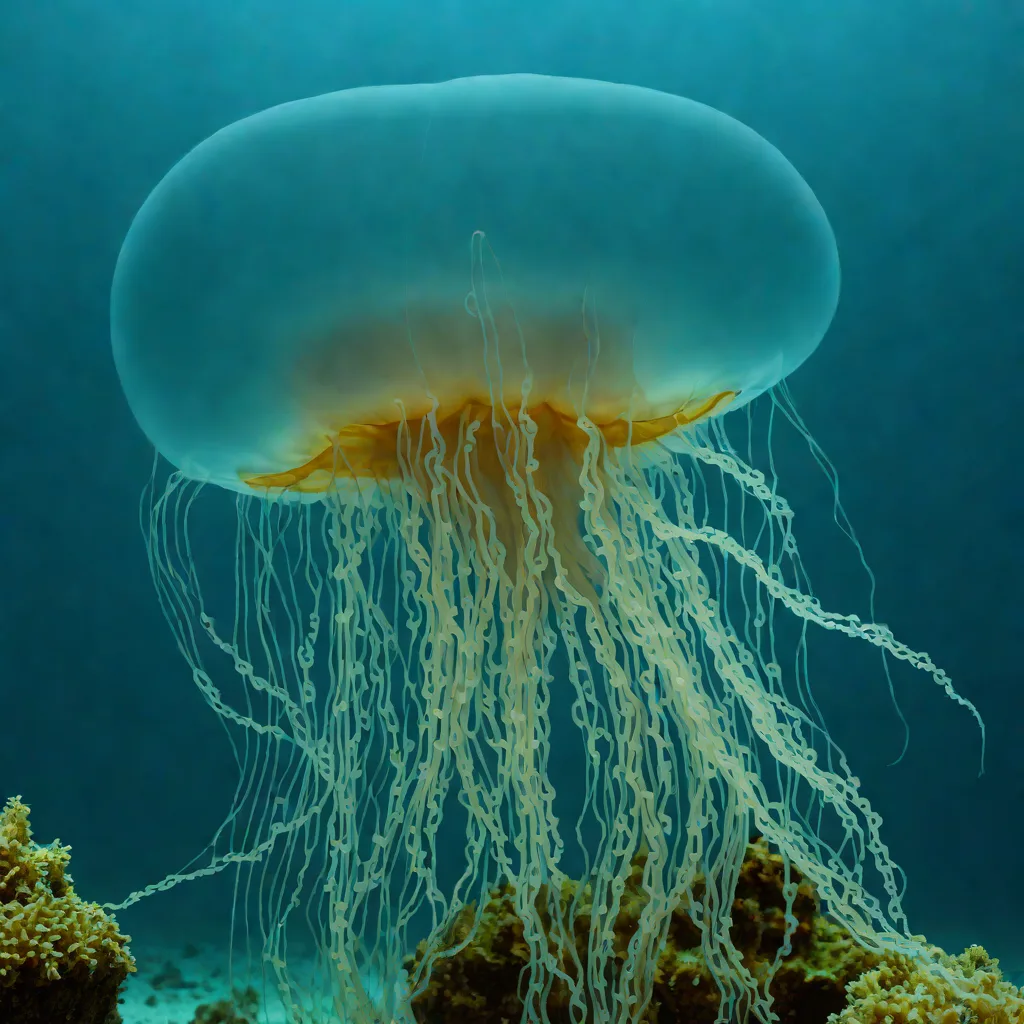 Cyanea lamarckii (Blue Jellyfish)