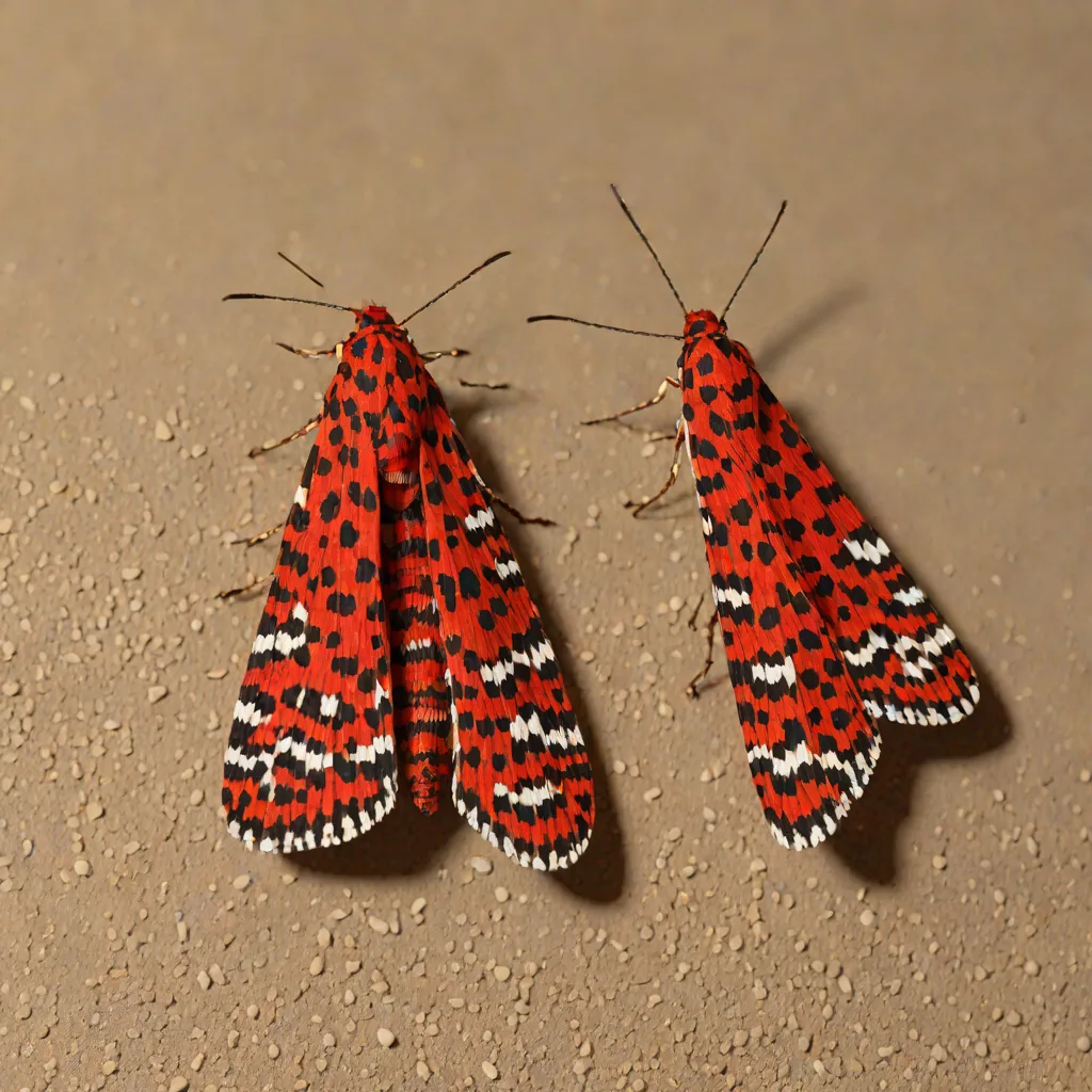 Crimson speckled moth