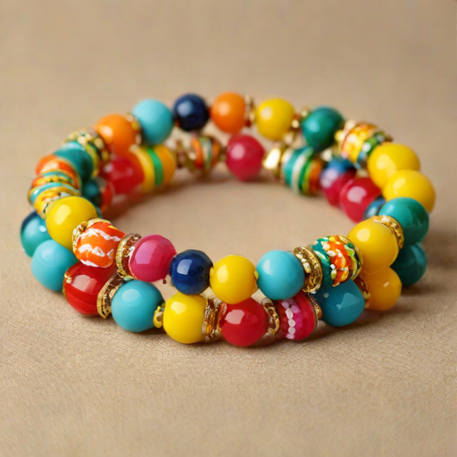 Colorful Craft & Joy Beaded Stretch Bracelets Set