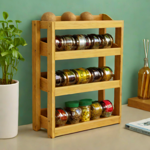 Casa Hogar 3-Tier Bamboo Spice Rack