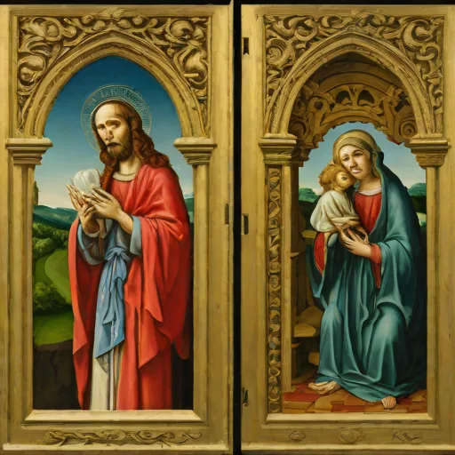 Diptych of St. John the Baptist and St. Veronica
