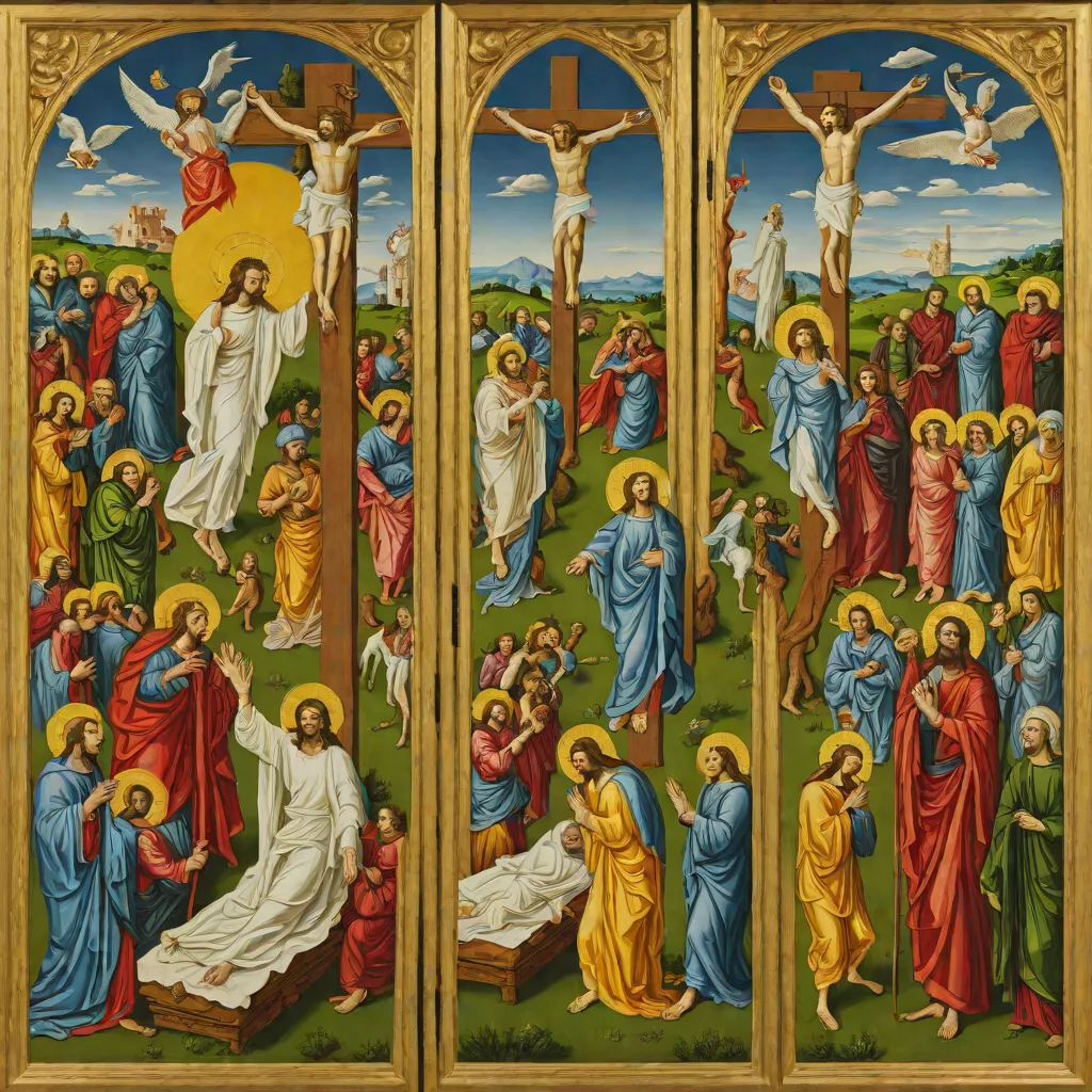Diptych of the Deposition and Resurrection