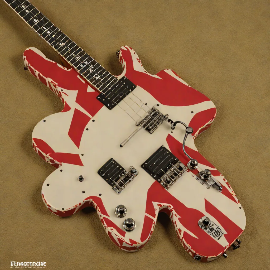 EVH Striped Series Frankie Relic Red, White and Black