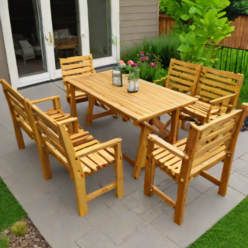 Etsy Handmade Wood Patio Set