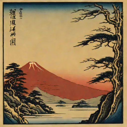 Fine Wind Clear Morning – Red Fuji (Hokusai, c.1831)