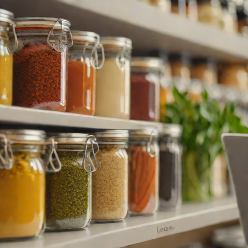 Glass Spice Jars Set