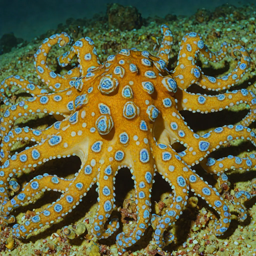 Greater Blue-Ringed Octopus (Hapalochlaena lunulata)