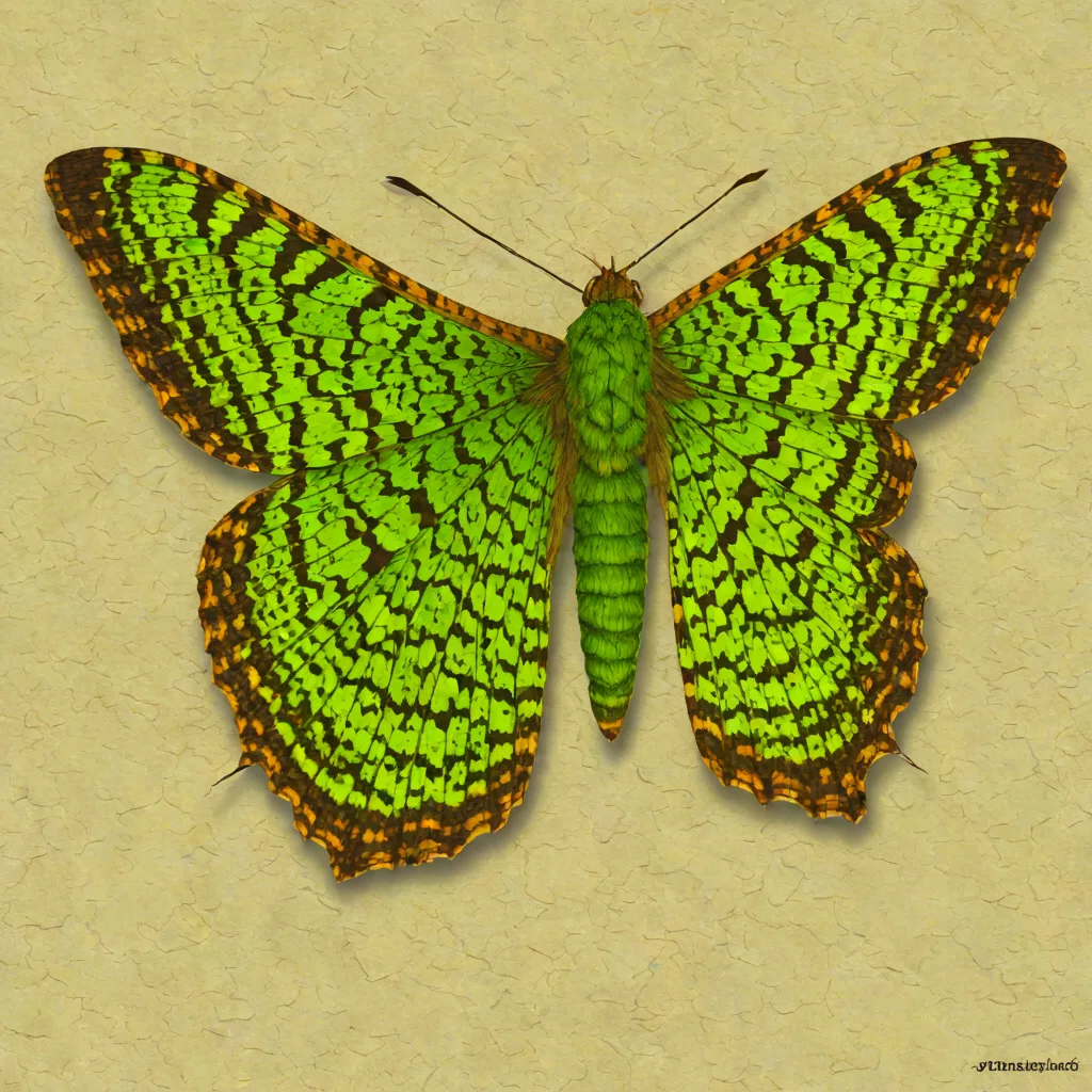 Green-brindled crescent moth