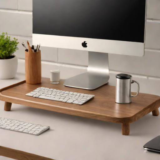 Grovemade Monitor Stand with Walnut Platform