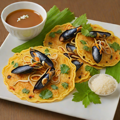 Hoi Tod (Crispy Mussel Pancake)