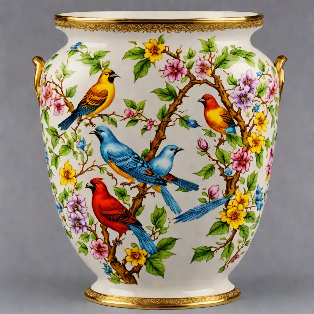 Herend Rothschild Bird Vase