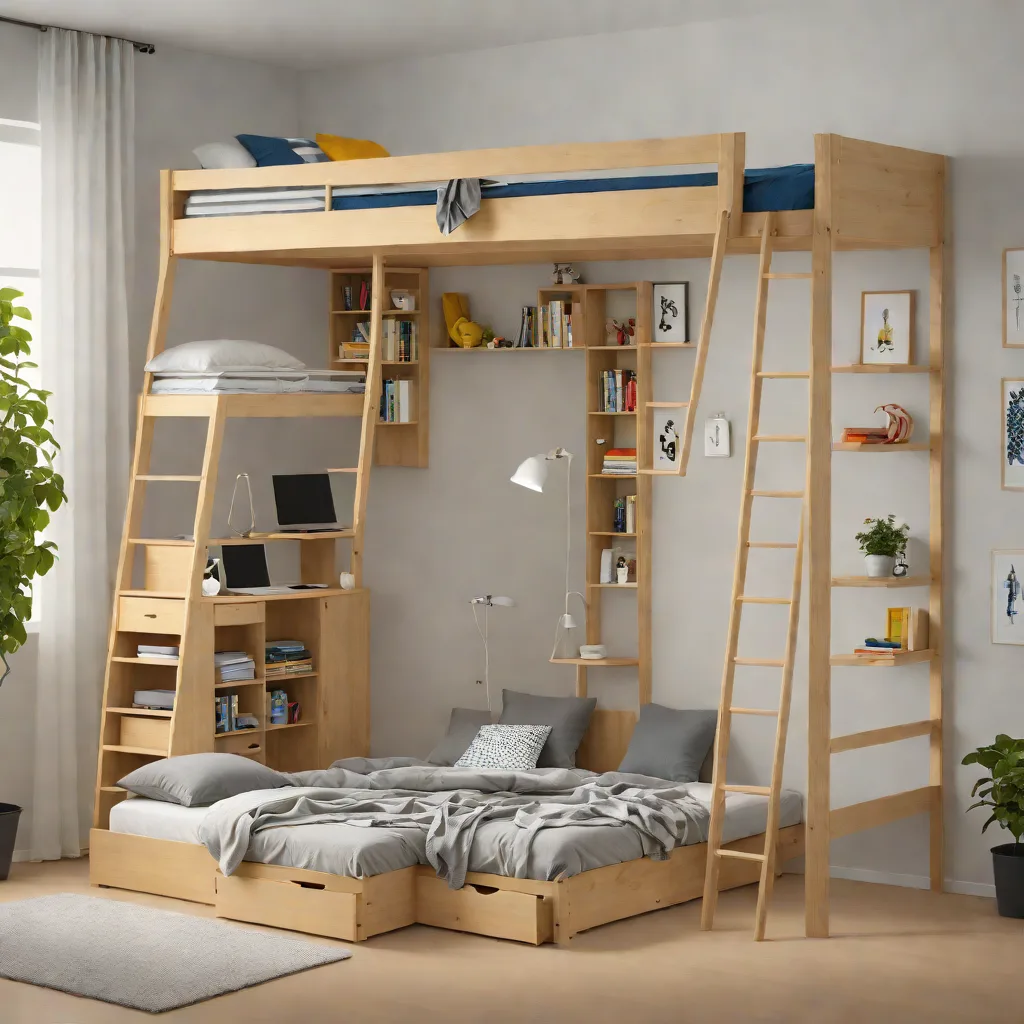 IKEA VITVAL Loft Bed Frame