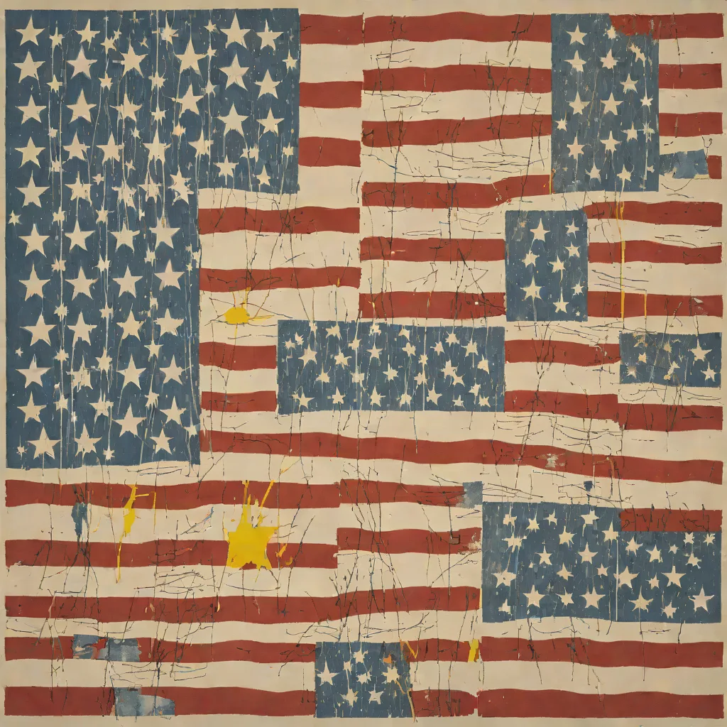 Jasper Johns - Flags I (1973)