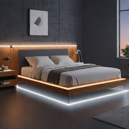 King Koil Simple Wood Platform Bed