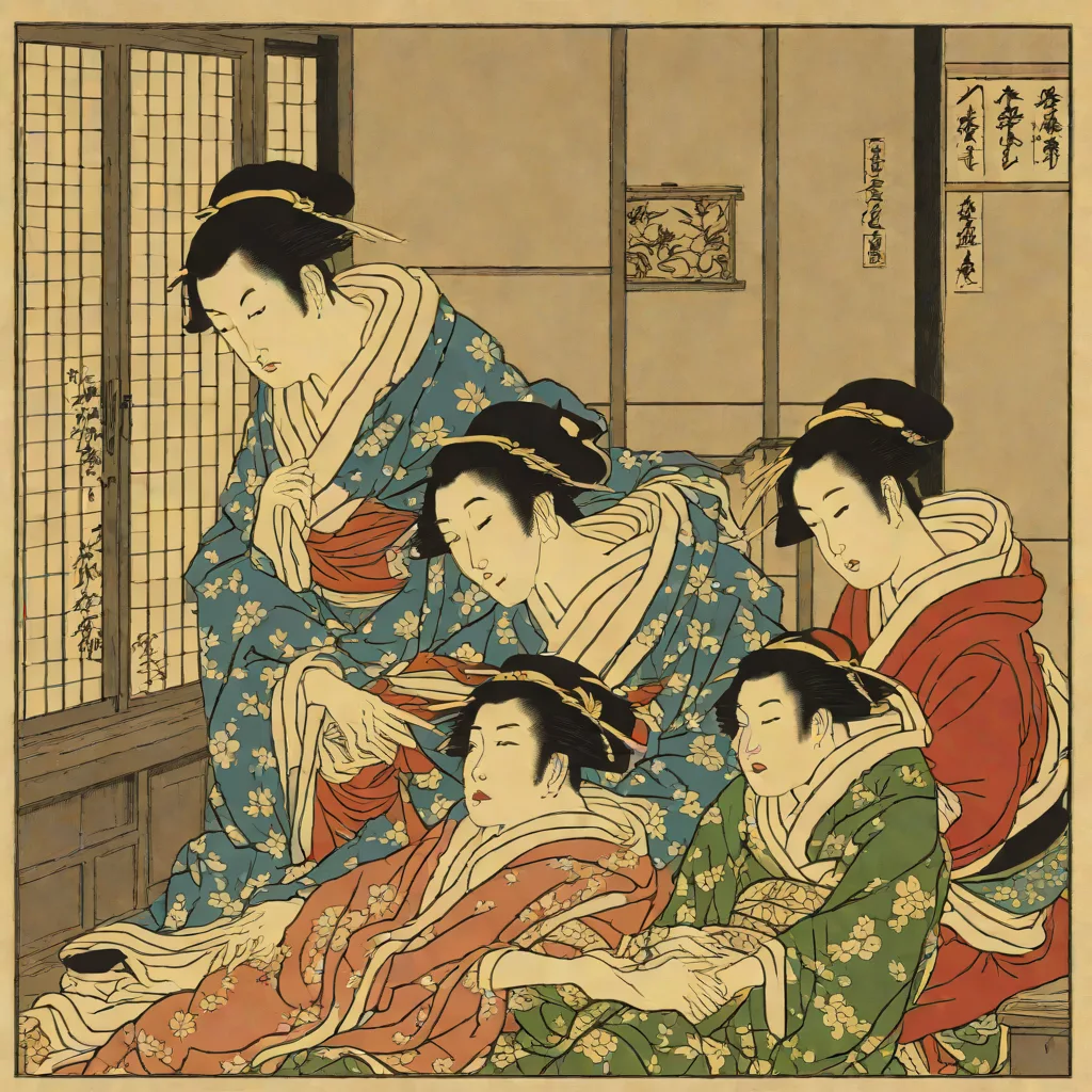 Kitagawa Utamaro, Lovers in an Upstairs Room