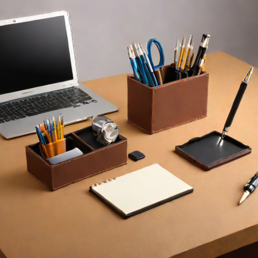 Knockbocker Leather Desk Set