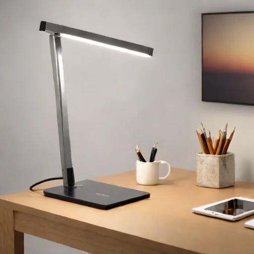 LED Desk Lamp with Wireless Charger by Luminara