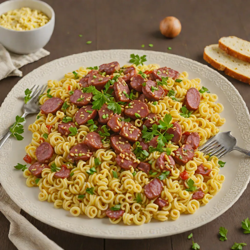 Linsen mit Spätzle und Saitenwürstchen