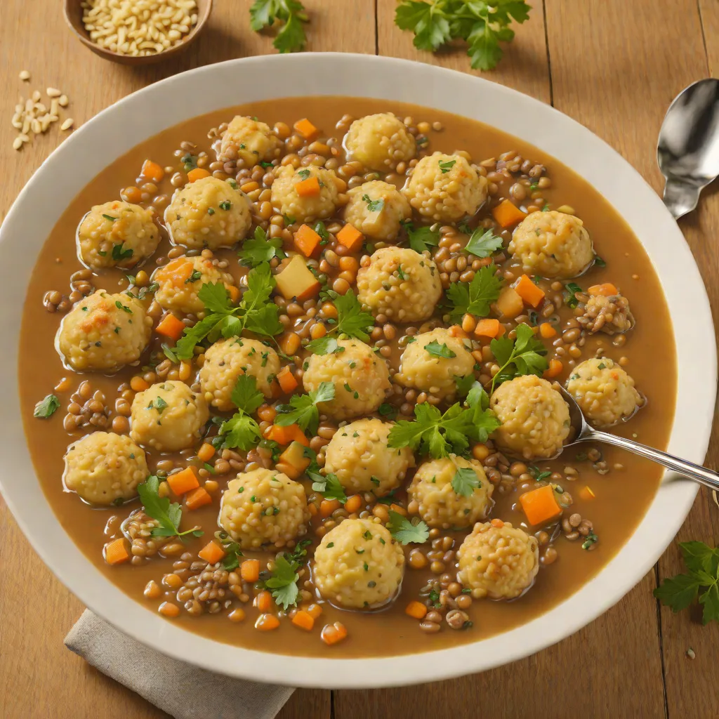 Linsen mit Knödel