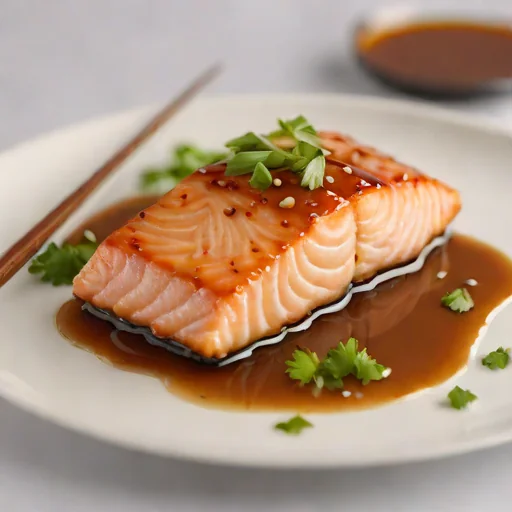 Miso Glazed Salmon with Ginger-Soy Reduction