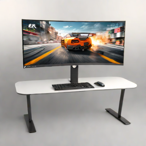 Monitor Stand with Integrated Cable Management Tray