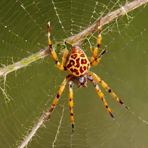 Marbled Orbweaver (Araneus marmoreus)