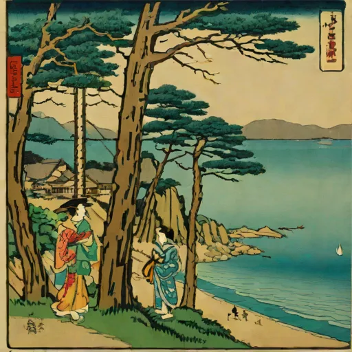 Maiko Beach (Hiroshige, c.1853)