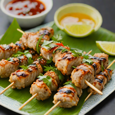 Nem Lui (Lemongrass Pork Skewers)