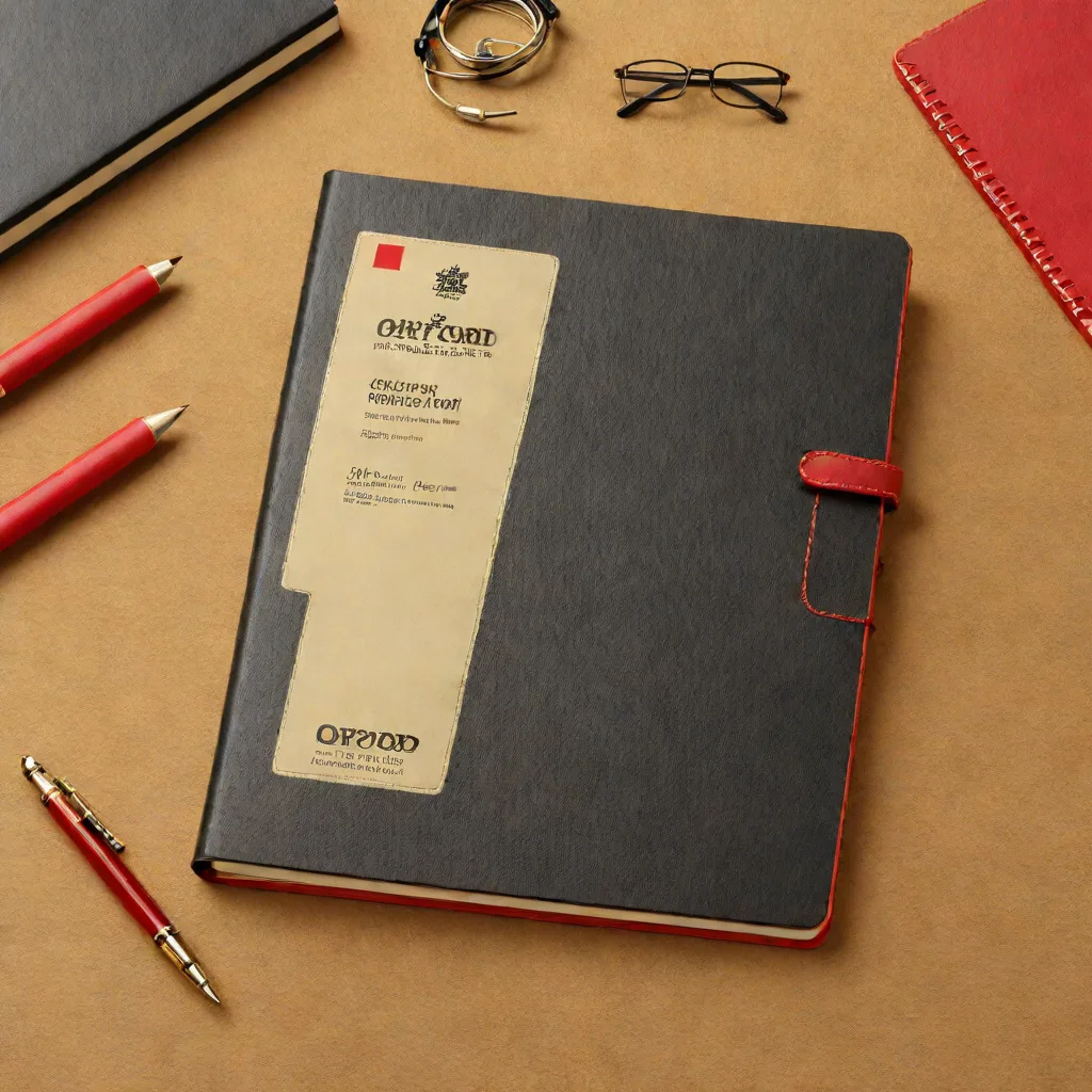 Oxford Black n' Red Notebook