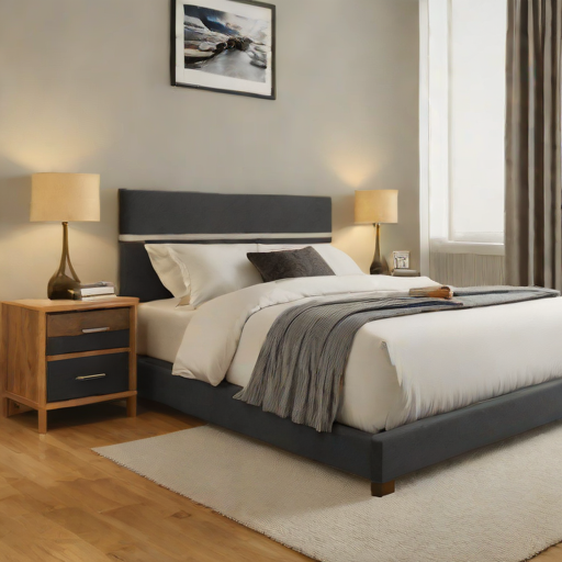Platform Bed with Integrated Charging Ports