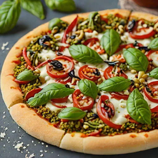 Pesto Pizza with Sun-Dried Tomatoes