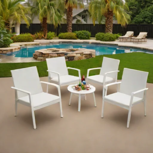 Polaris 4-Piece Resin Patio Chair Set