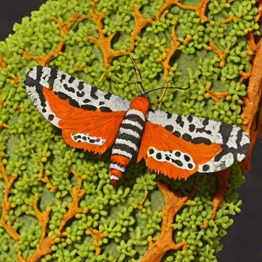 Painted lichen moth