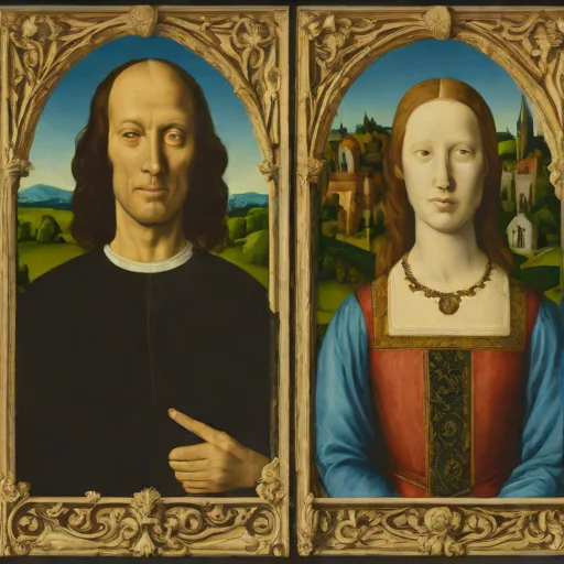 Portrait Diptych of Benedetto Portinari and Maria Baroncelli