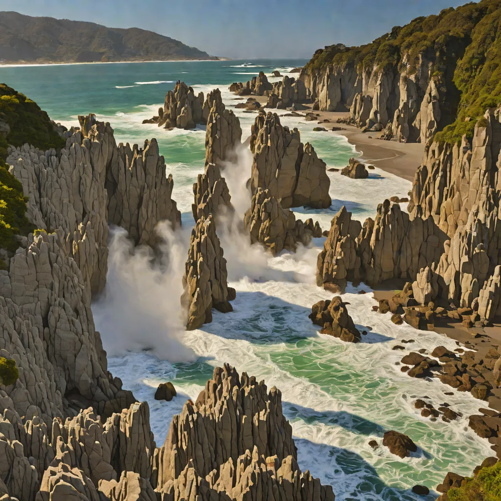 Punakaiki Pancake Rocks Blowholes