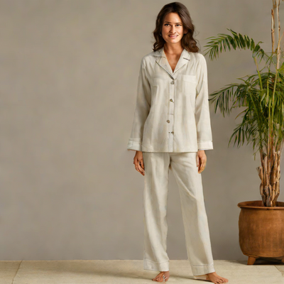 PeaPod PJs Linen Pajama Set