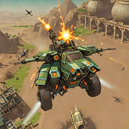 Rolling Gunner Over Power