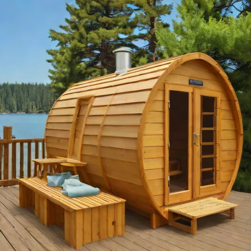 Redwood Outdoors Barrel Outdoor Sauna - 6 Person